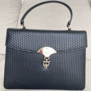 Salvatore Ferragamo woven pattern leather bag
